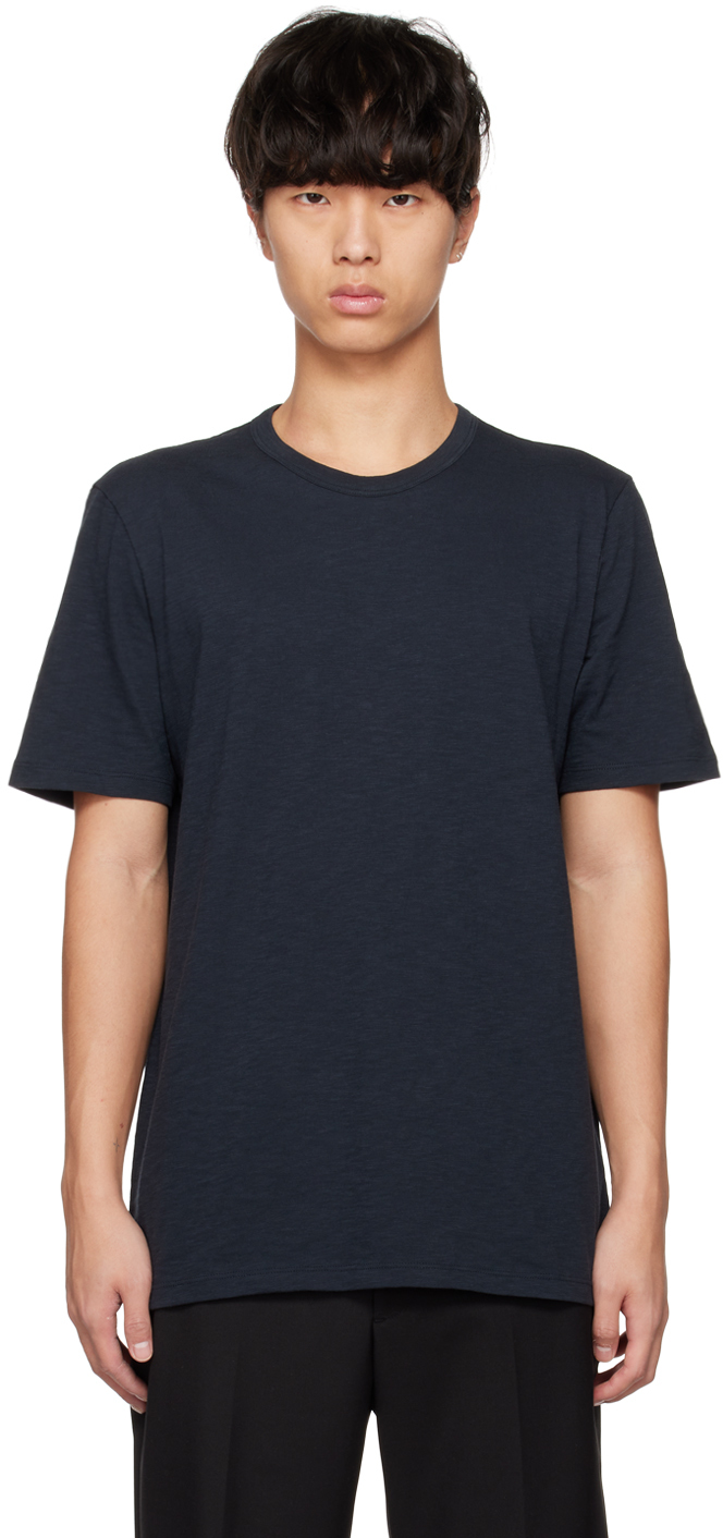 Shop Theory Navy Essential T-shirt In Eclipse