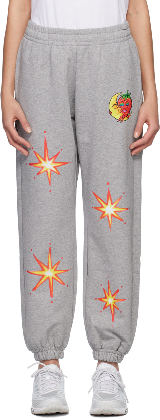 Shop Sky High Farm Workwear Gray Firework Lounge Pants In 2 Grey