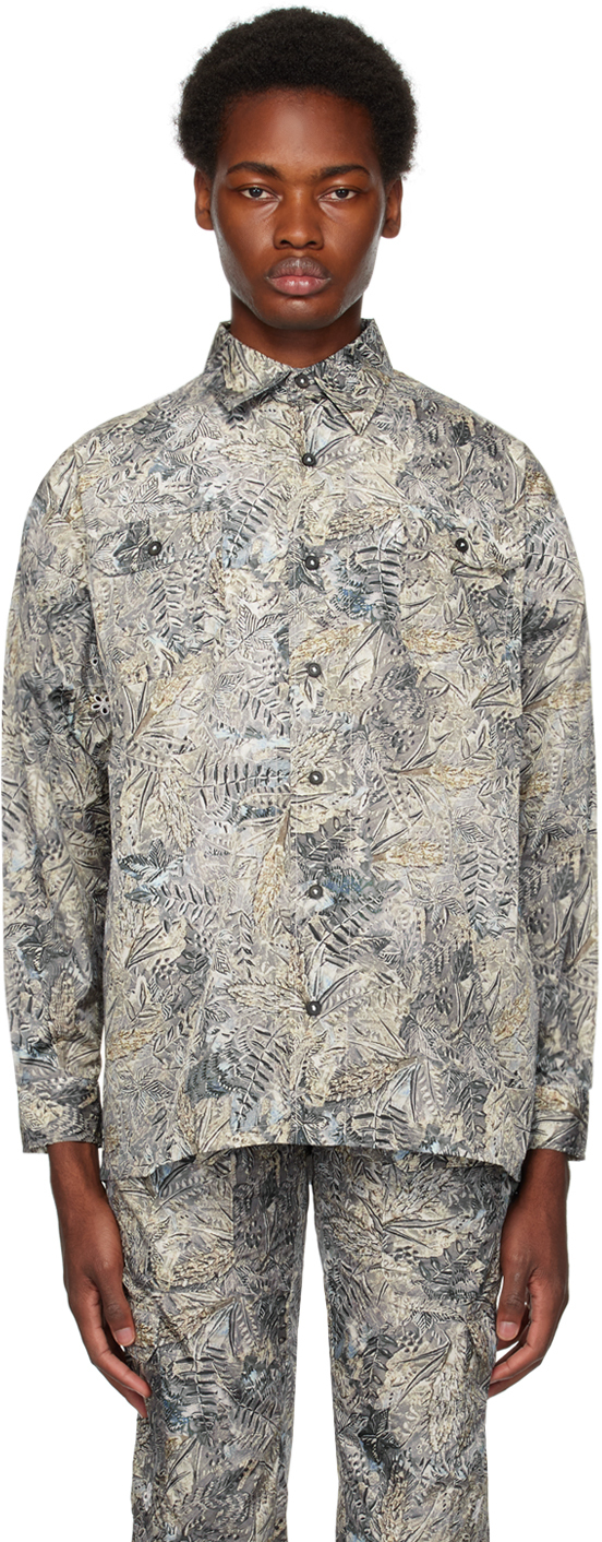 Gray Camo Shirt by Sky High Farm Workwear on Sale