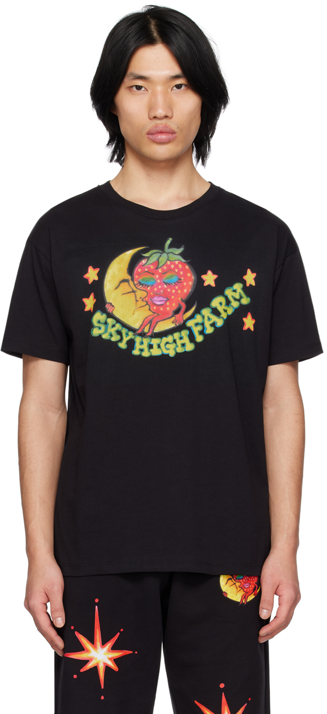 Sky High Farm Workwear Black Printed T-shirt