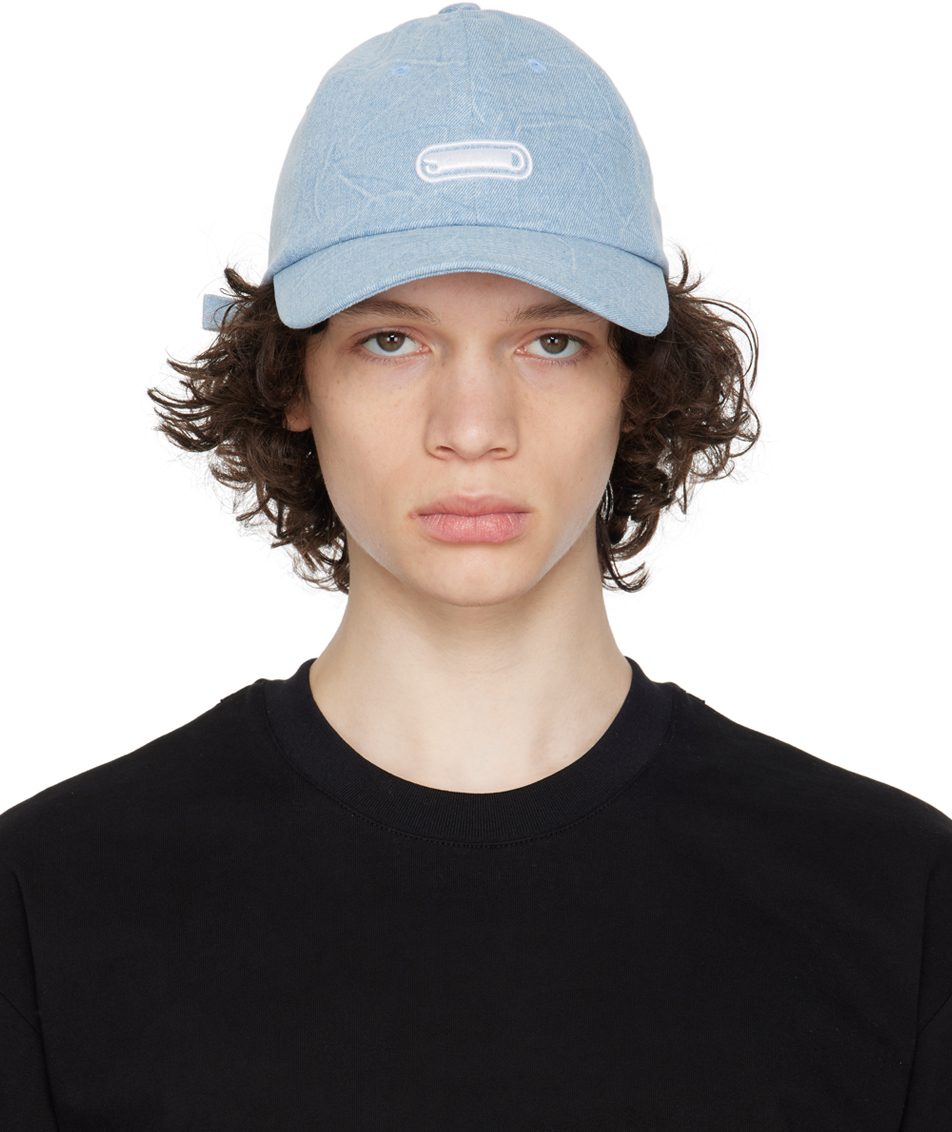 Solid Homme Blue Embroidered Cap In 932l Blue