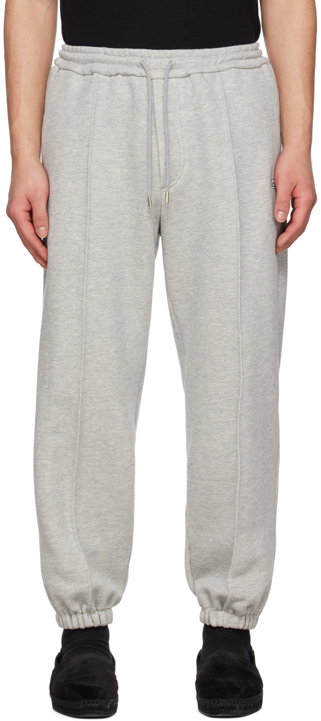 Solid Homme Black Banding Lounge Pants In 615g Gray