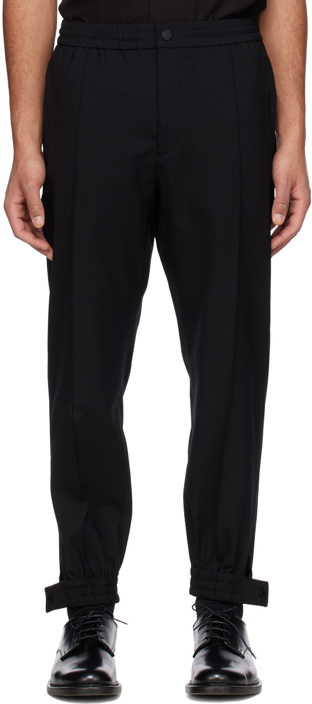 Solid Homme Black Jogger Trousers In 718b Black