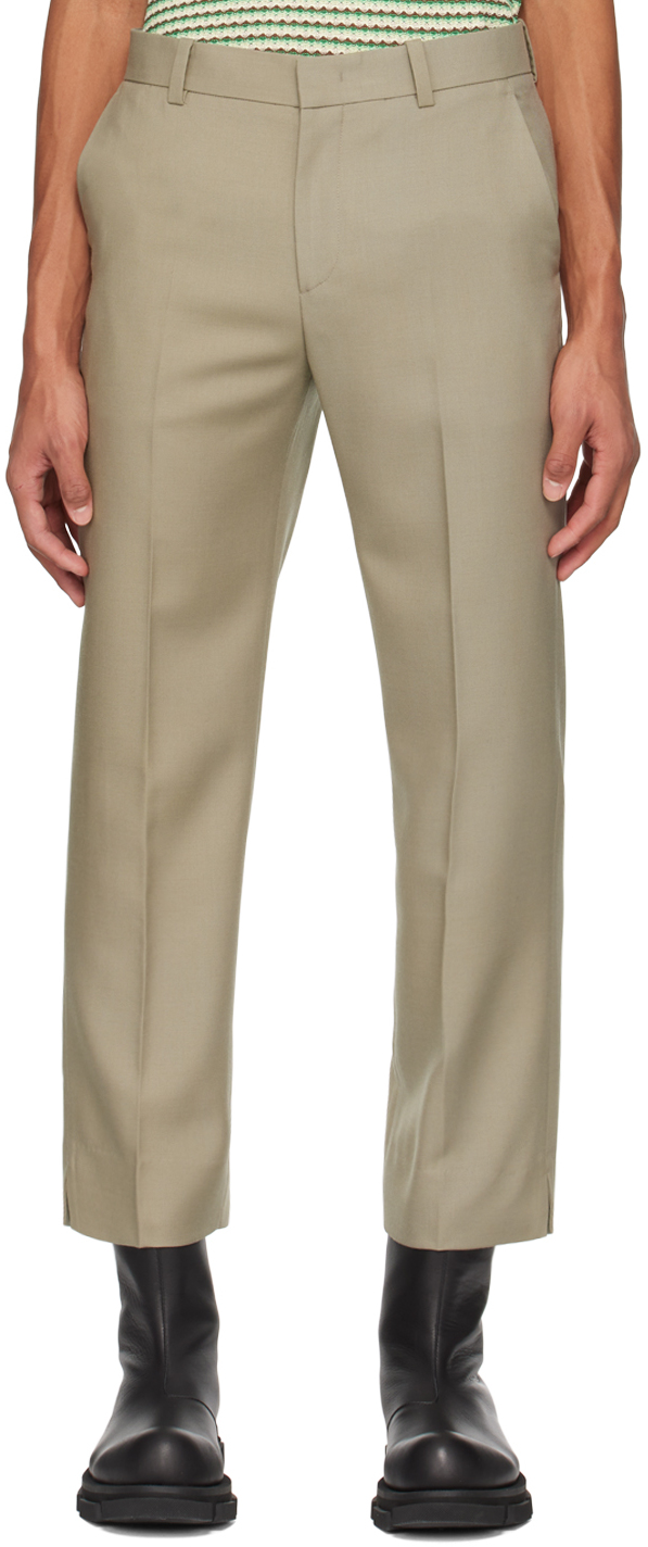 Solid Homme Beige Tapered Trousers In 301e Beige
