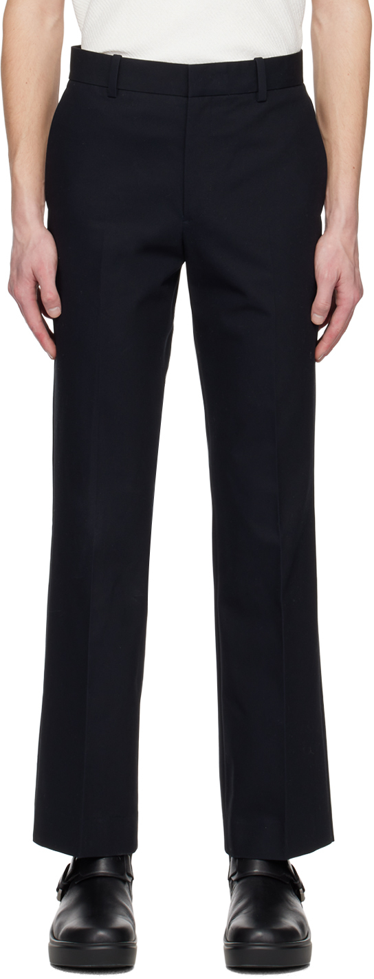 Navy Straight Trousers