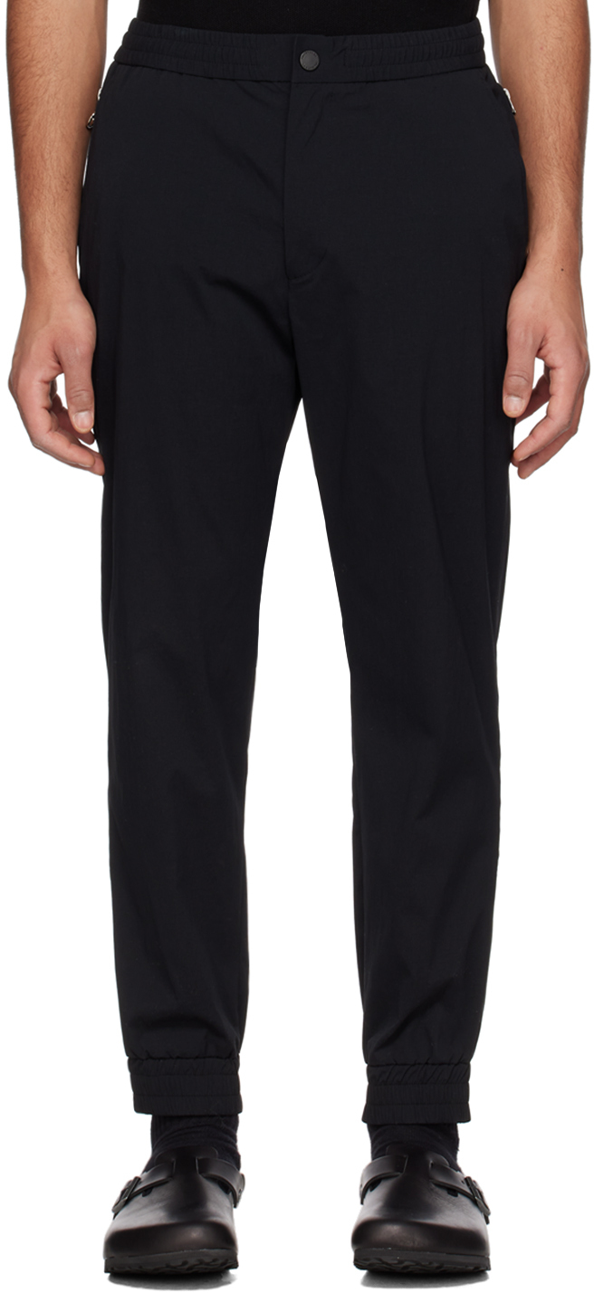 Shop Solid Homme Black Drawstring Trousers In 622b Black
