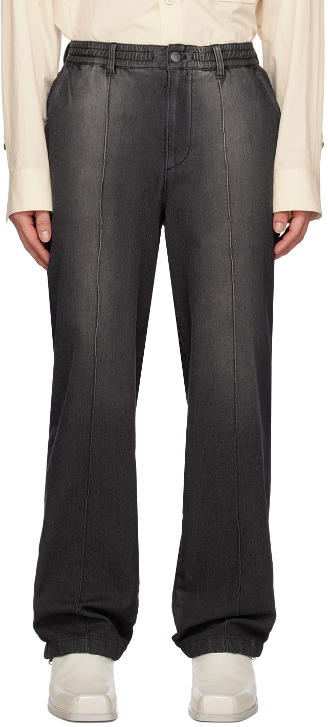 Solid Homme Gray String Lounge Pants In 620g Gray