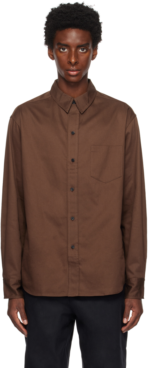 Brown Pablo Shirt by Meta Campania Collective on Sale