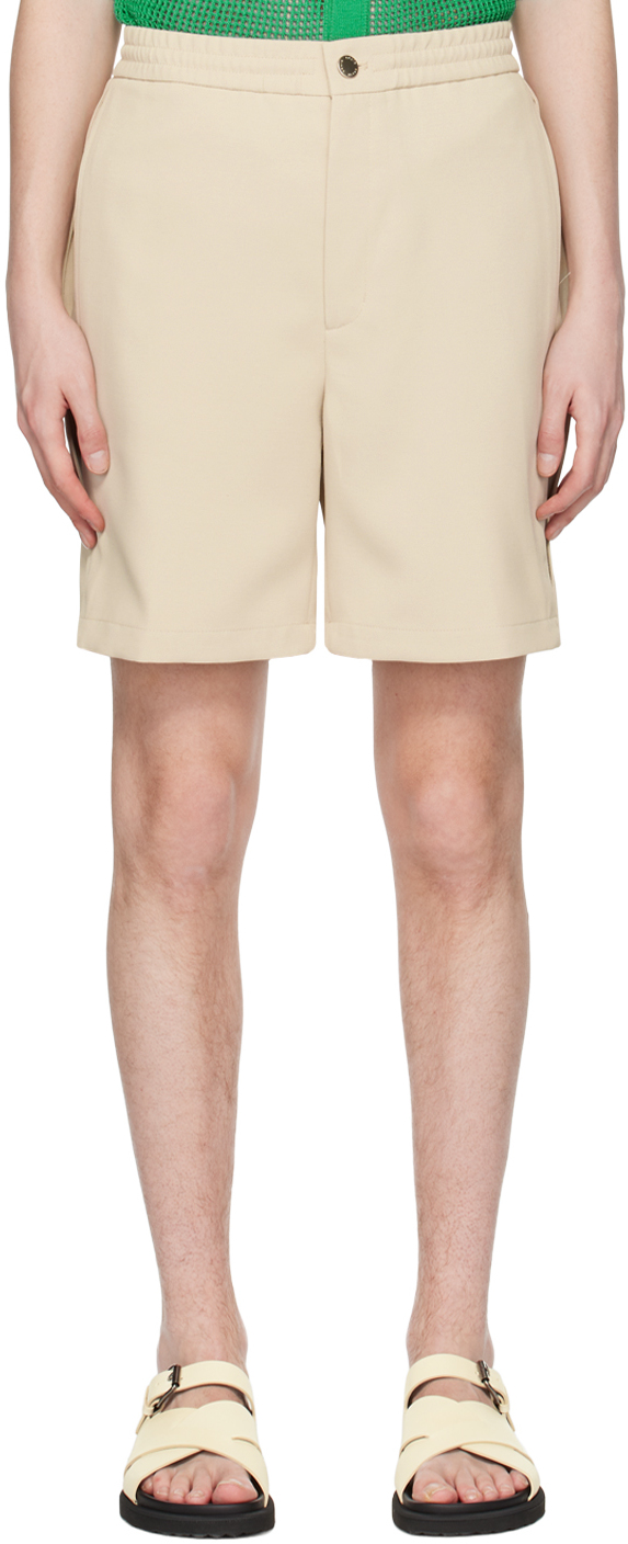 Solid Homme Beige Four-pocket Shorts In 623e Beige