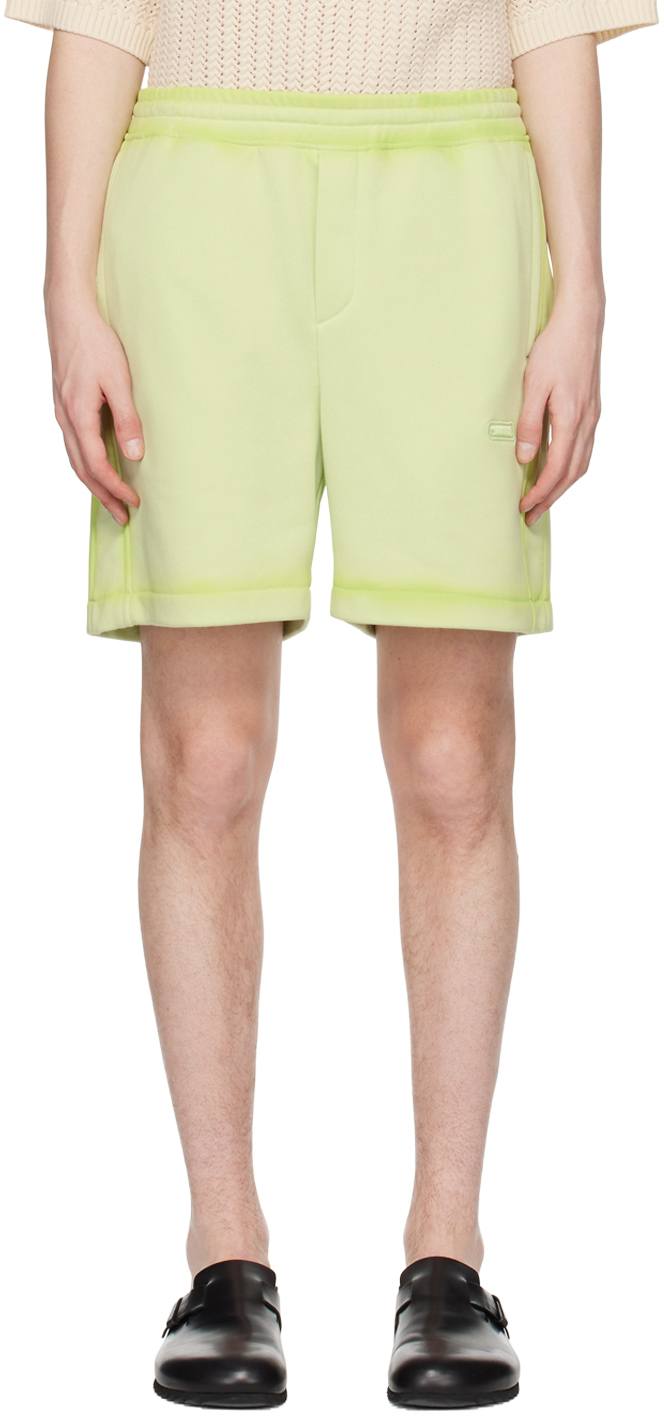 Solid Homme Green Four-pocket Shorts In 230y Yellow