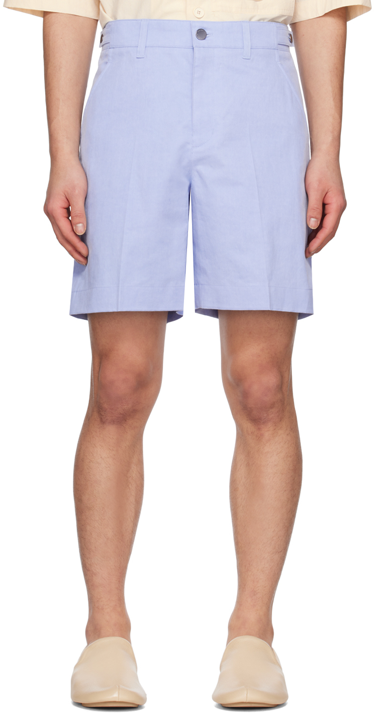Solid Homme Blue Four-pocket Shorts In 407l Blue