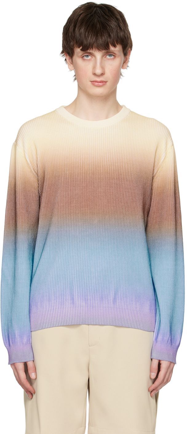 Shop Solid Homme Multicolor Gradient Sweater In 516t Multy