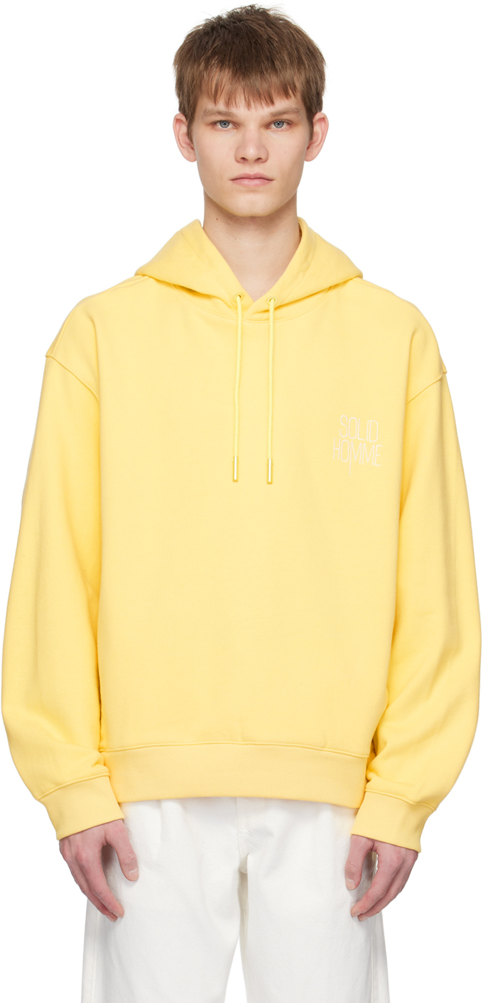 Yellow Embroidered Hoodie