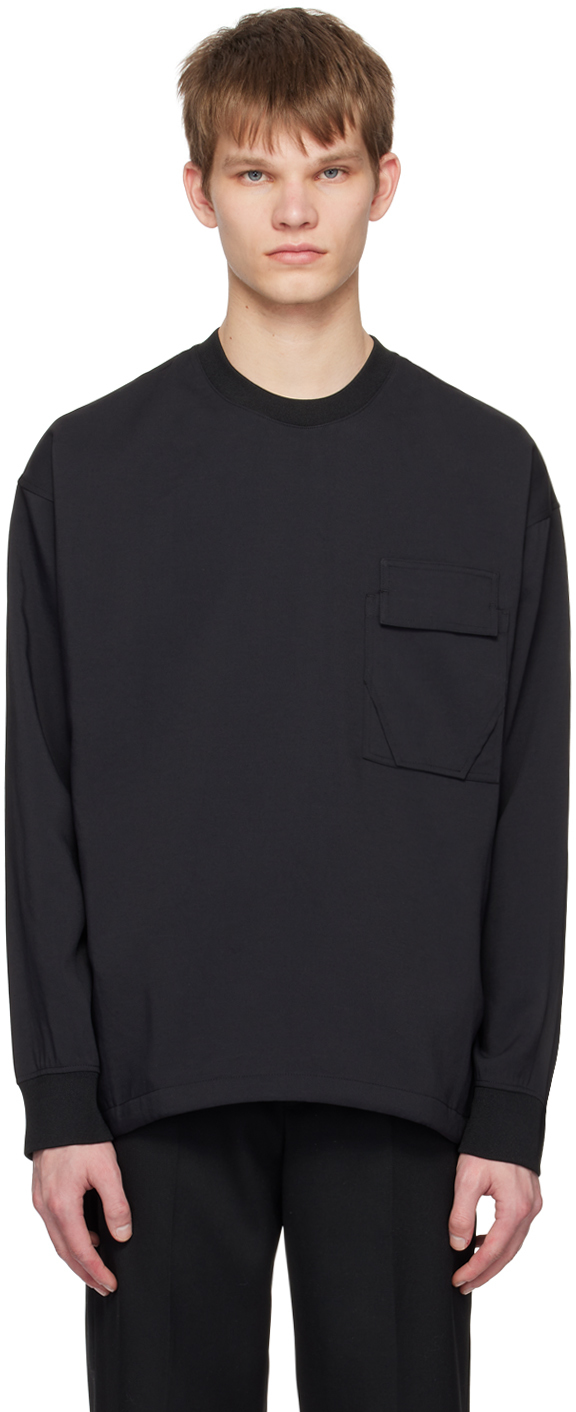 Black Flap Pocket Full Sleeve Shirt