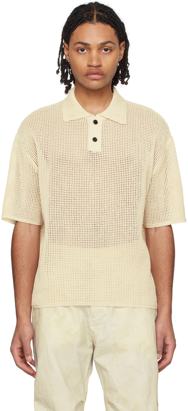 Solid Homme Beige Two-button Polo In 537e Beige