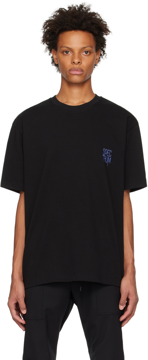 Solid Homme Black Graphic T-shirt In 638b Black