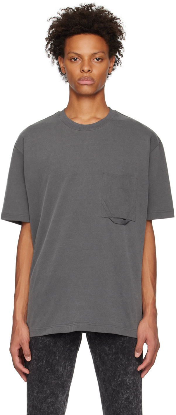 Solid Homme Gray Crewneck T-shirt In 661g Gray