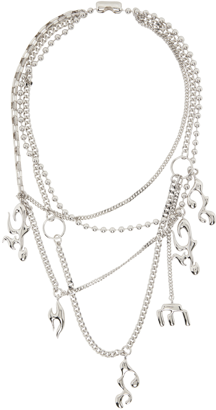 Miaou: Silver Hannah Jewett Edition Charm Necklace | SSENSE