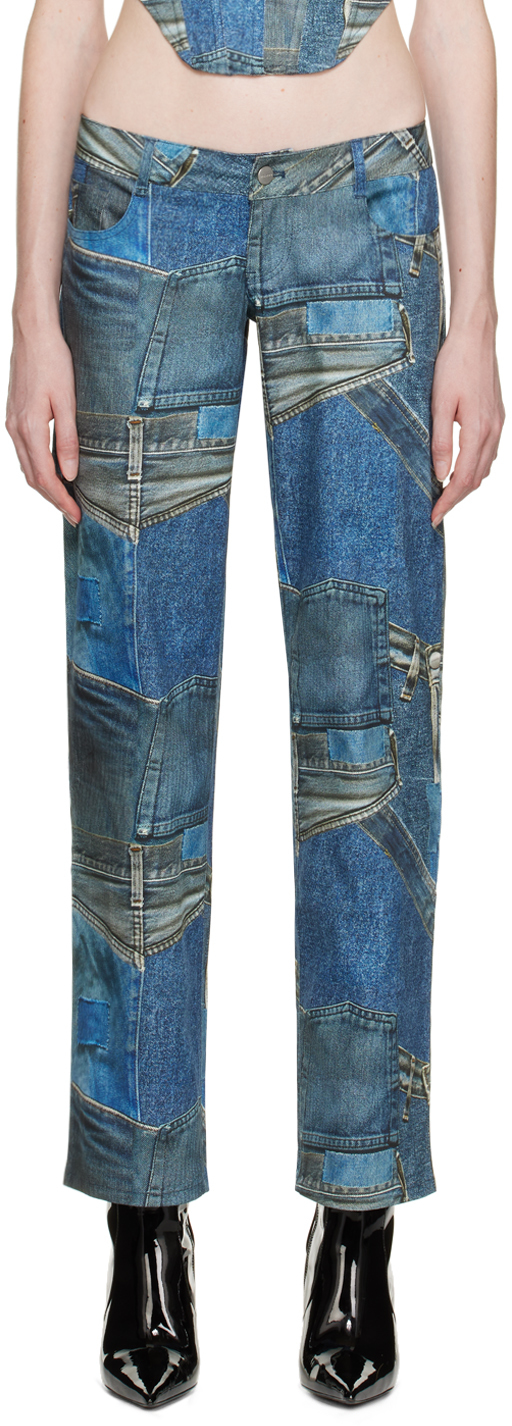 【関税込み】Miaou ブルー Atlas トラウザーズ Miaou ATLAS TROUSERS ブルー