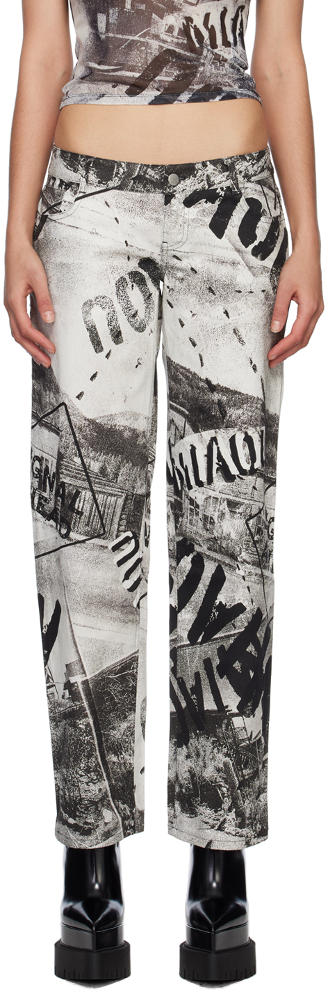 Miaou Off-white Atlas Trousers In Easy Rider