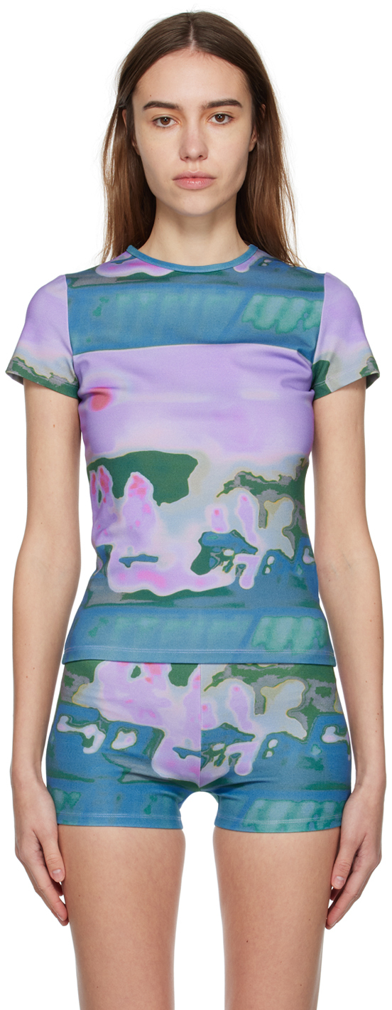 Miaou Multicolor Mini Tee T-shirt In Thermal Pastel