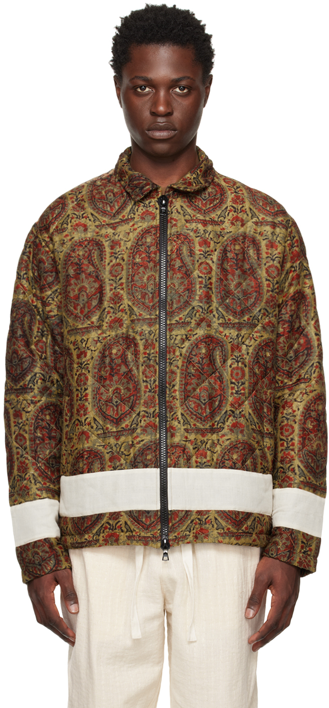 Karu Research Men's Embroidered Quilted Cotton Jacket