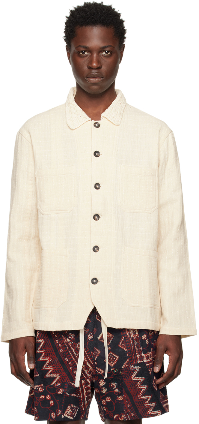 Karu Research Off-white Chore Jacket In Neutrals | ModeSens