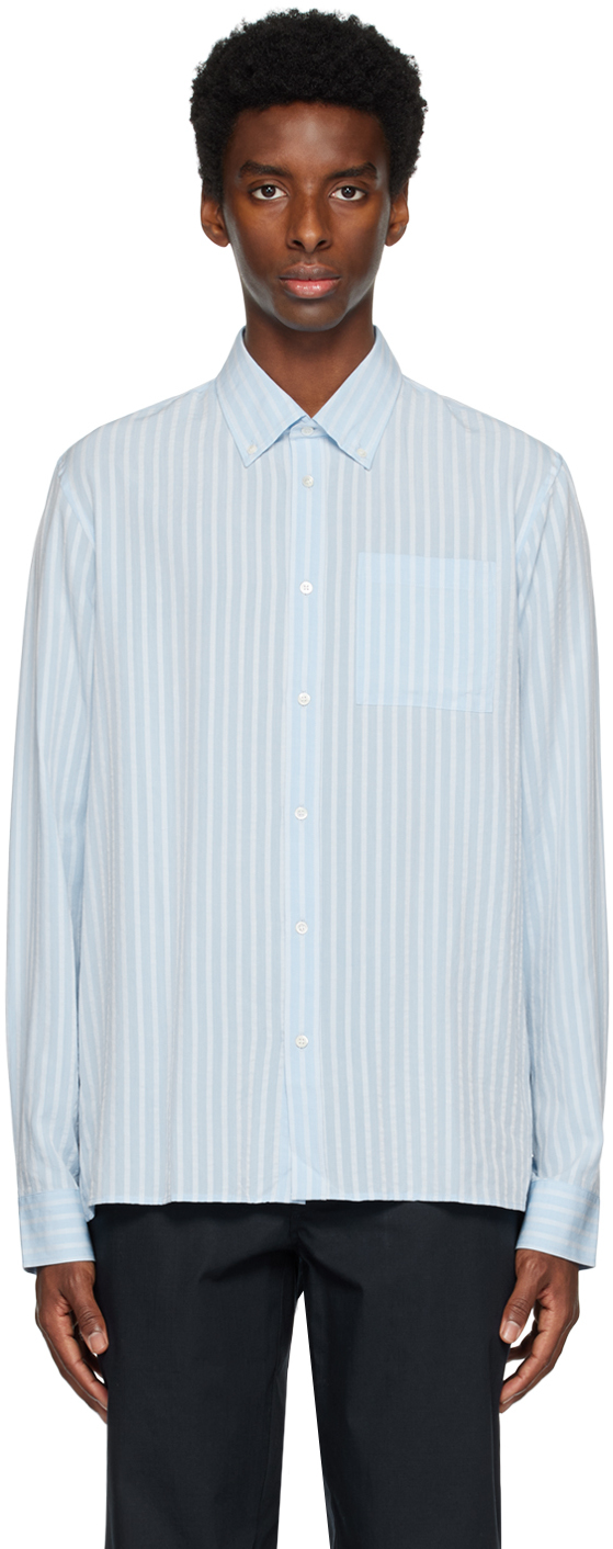Another Aspect Blue Another 1.0 Shirt In Sky Blue Stripe