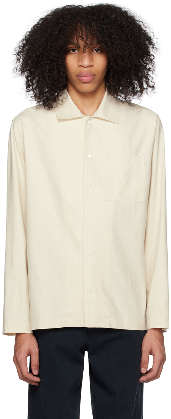 Another Aspect Off-white Pocket Shirt In Natural