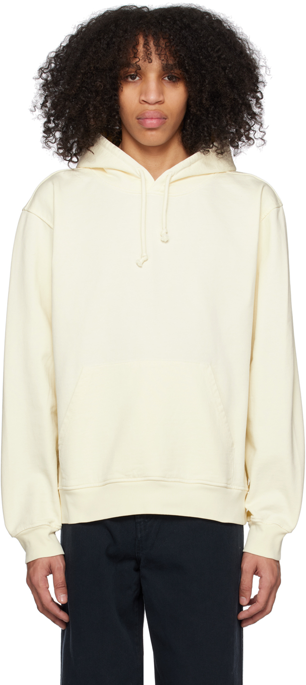 ANOTHER ASPECT Off-White Garment-Dyed Hoodie