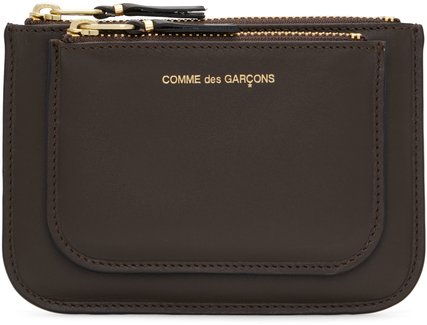Comme Des Garçons Brown Small Outside Pocket Pouch In 2 Brown