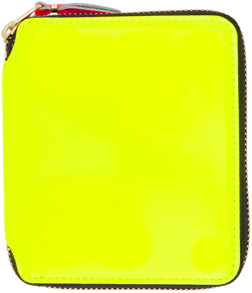 Comme Des Garçons Super Fluo Zip-around Wallet In Yellow