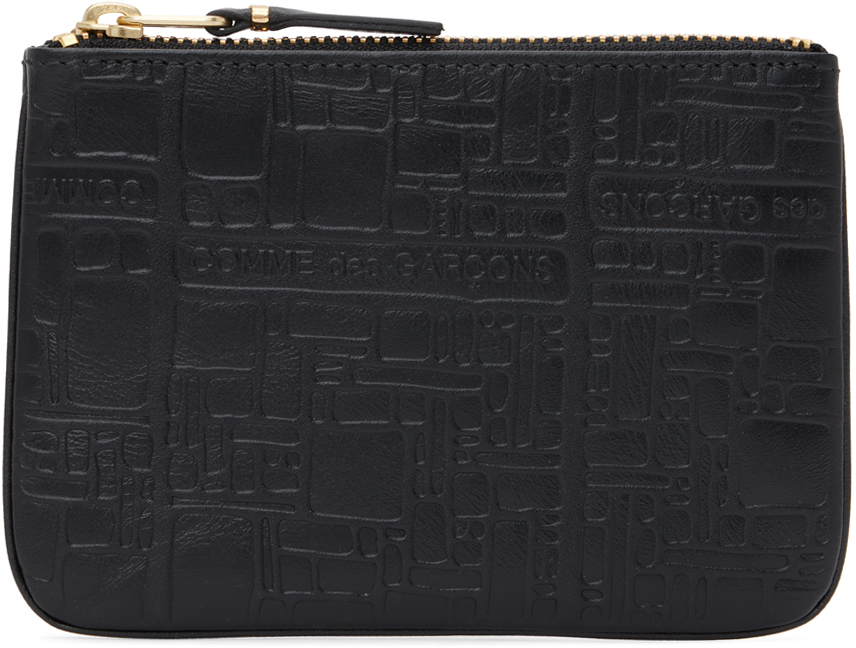 Black Embossed Pouch