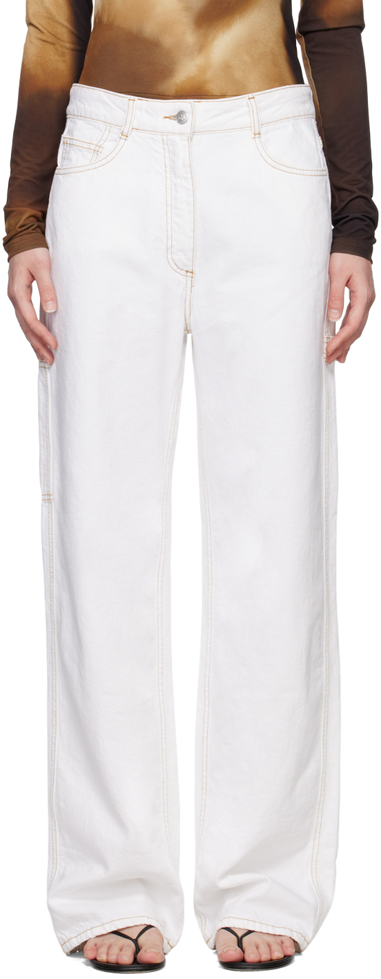 Saks Potts: White Salma Jeans | SSENSE Canada