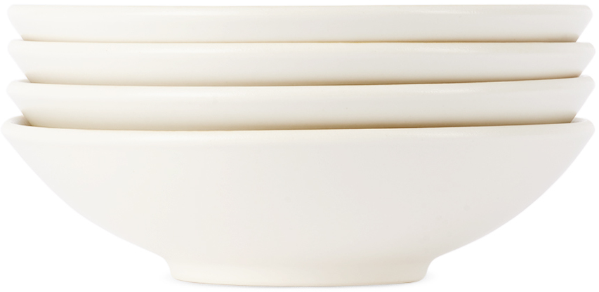 Jars Céramistes Khaki Tourron Deep Soup Plate Set, 4 Pcs In White