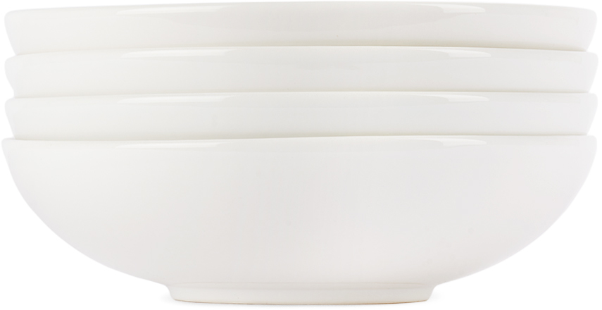 Jars Céramistes White Tourron Pasta Plate Set, 4 Pcs