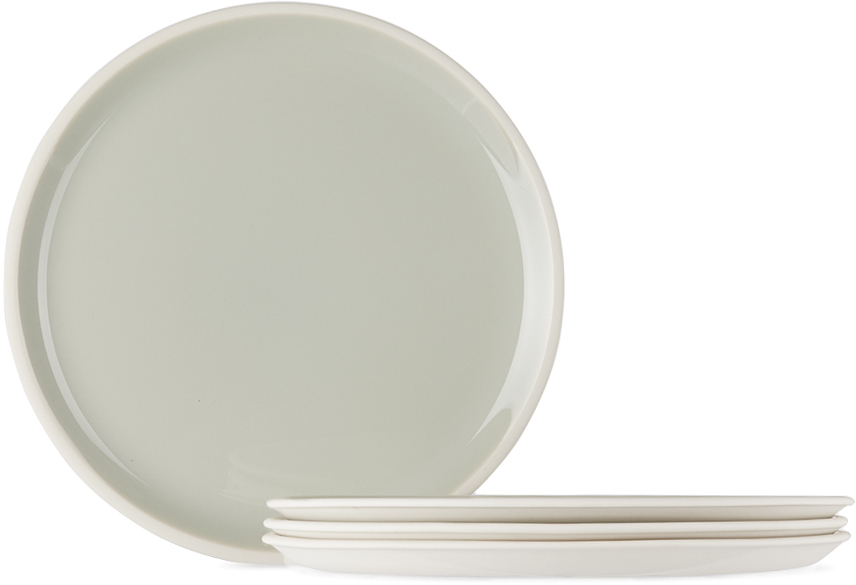 Jars Céramistes Gray Studio Large Dinner Plate Set, 4 Pcs In White
