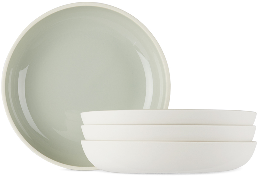Jars Céramistes Gray Studio Pasta Bowl Set, 4 Pcs In Green