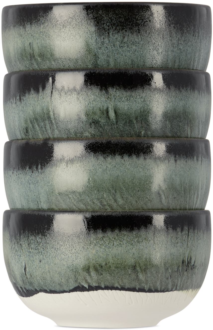 Jars Céramistes Navy Dashi Bowl Set, 4 Pcs In Charbon