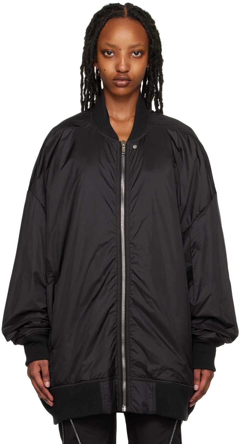 Rick Owens Oversized Bomber Jacket In Black