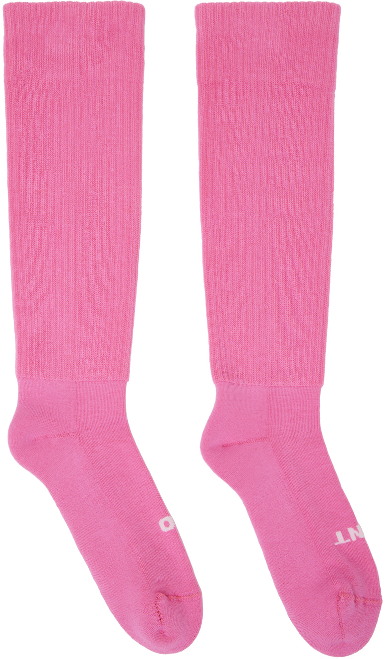 Rick Owens: Pink 'So Cunt' Socks | SSENSE