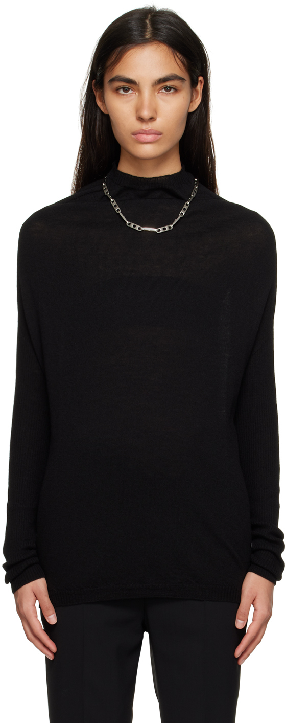 Rick Owens Rp01c5629 M 09 Crater Knit Black In 09 Black