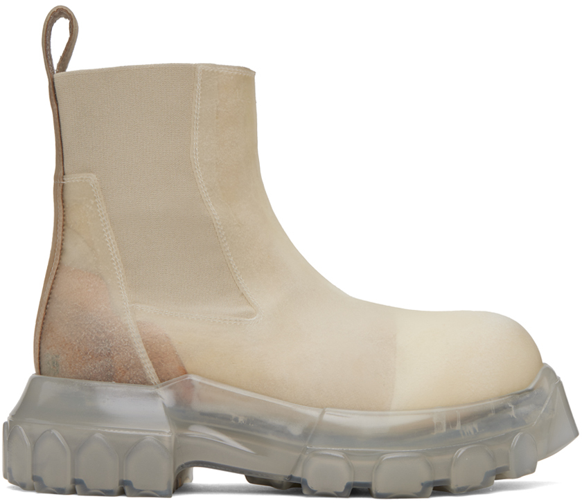 Off-White Beatle Bozo Tractor Boots by Rick Owens on Sale