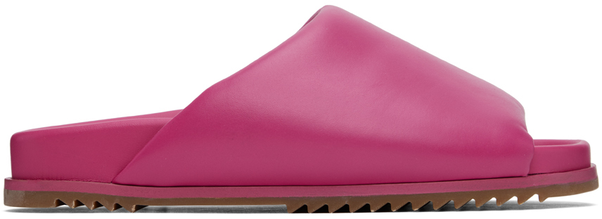 Shop Rick Owens Pink Granolas Slides In 13 Hot Pink