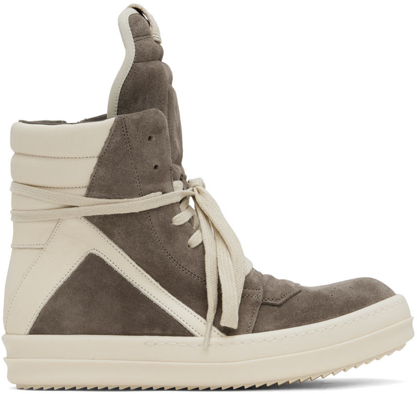 Rick Owens: Taupe Geobasket Sneakers | SSENSE UK