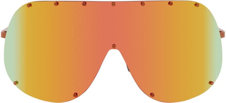 Rick Owens Orange Shield Sunglasses
