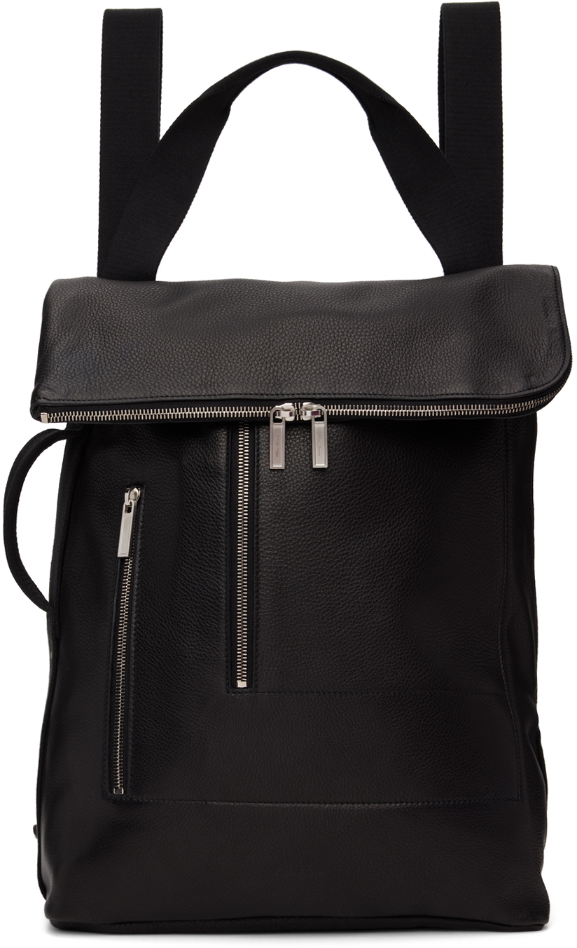 Rick Owens: Black Cargo Backpack | SSENSE UK