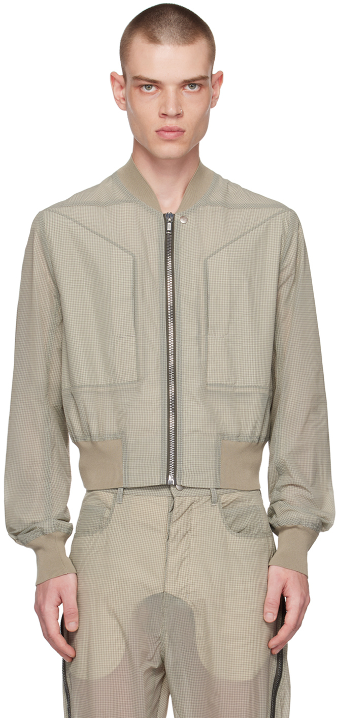 Rick Owens Bomber Jacket In 08 Pearl