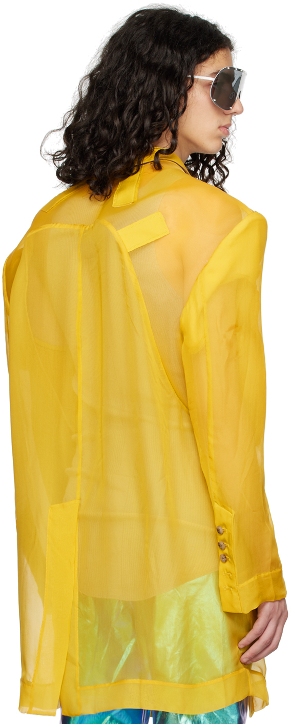 Rick Owens Yellow Transtatlin Coat In 12 Lemon