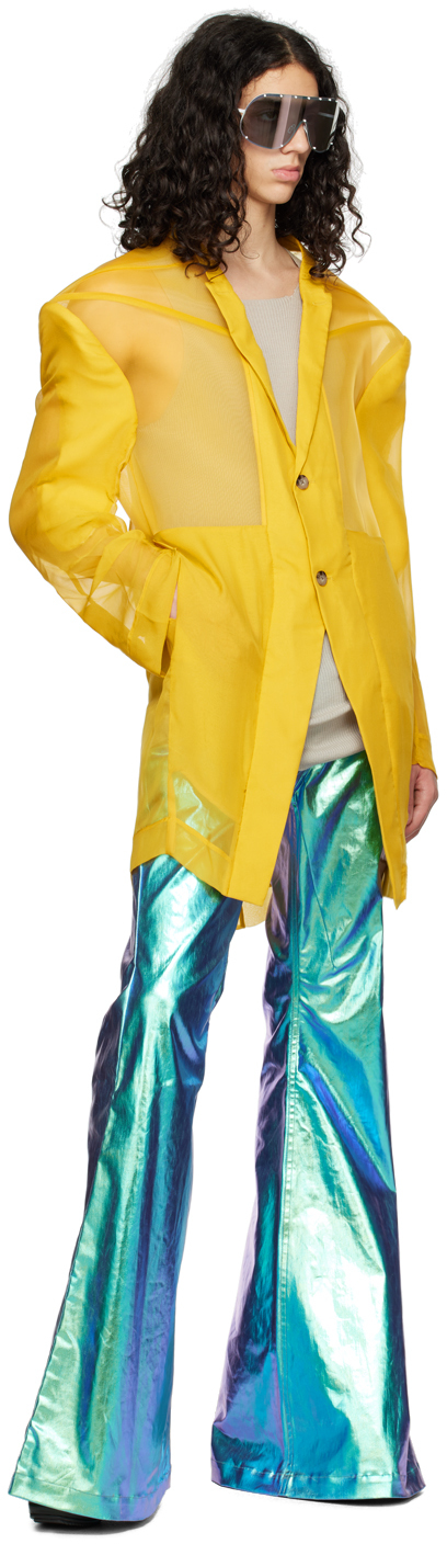 Rick Owens Yellow Transtatlin Coat In 12 Lemon